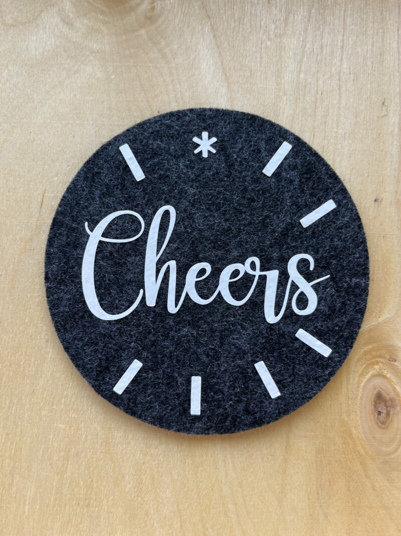 Filzuntersetzer "Cheers"