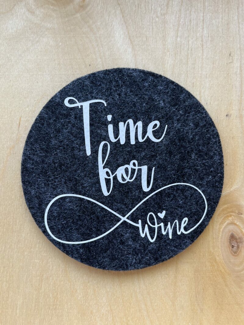 Filzuntersetzer "Time for Wine"