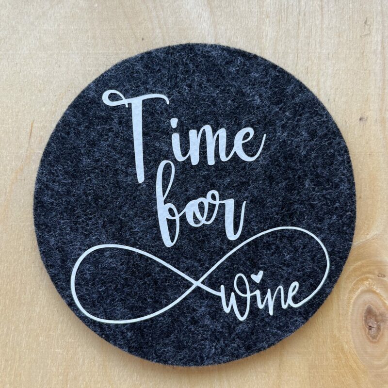 Filzuntersetzer "Time for Wine"