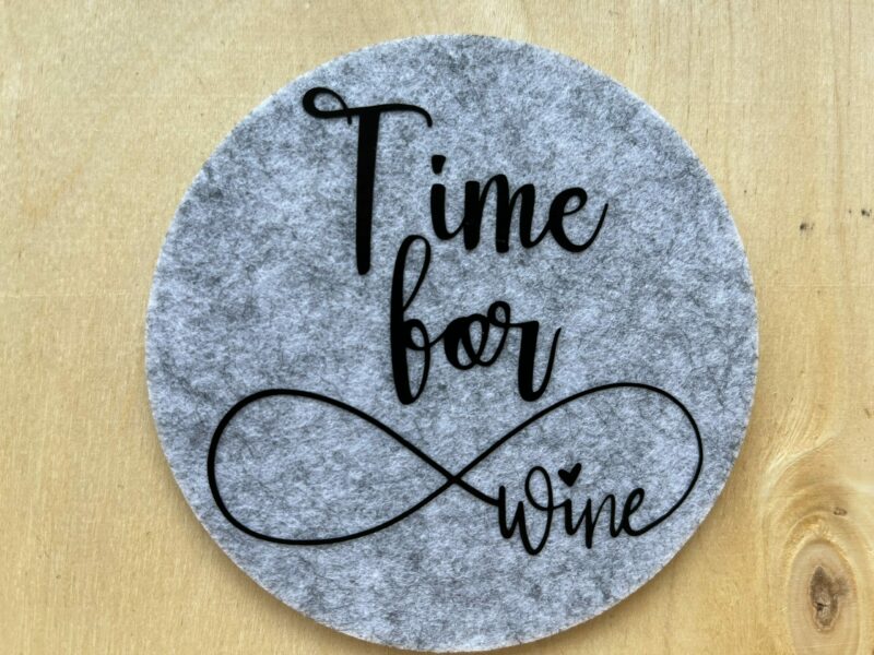 Filzuntersetzer "Time for Wine" – Bild 2