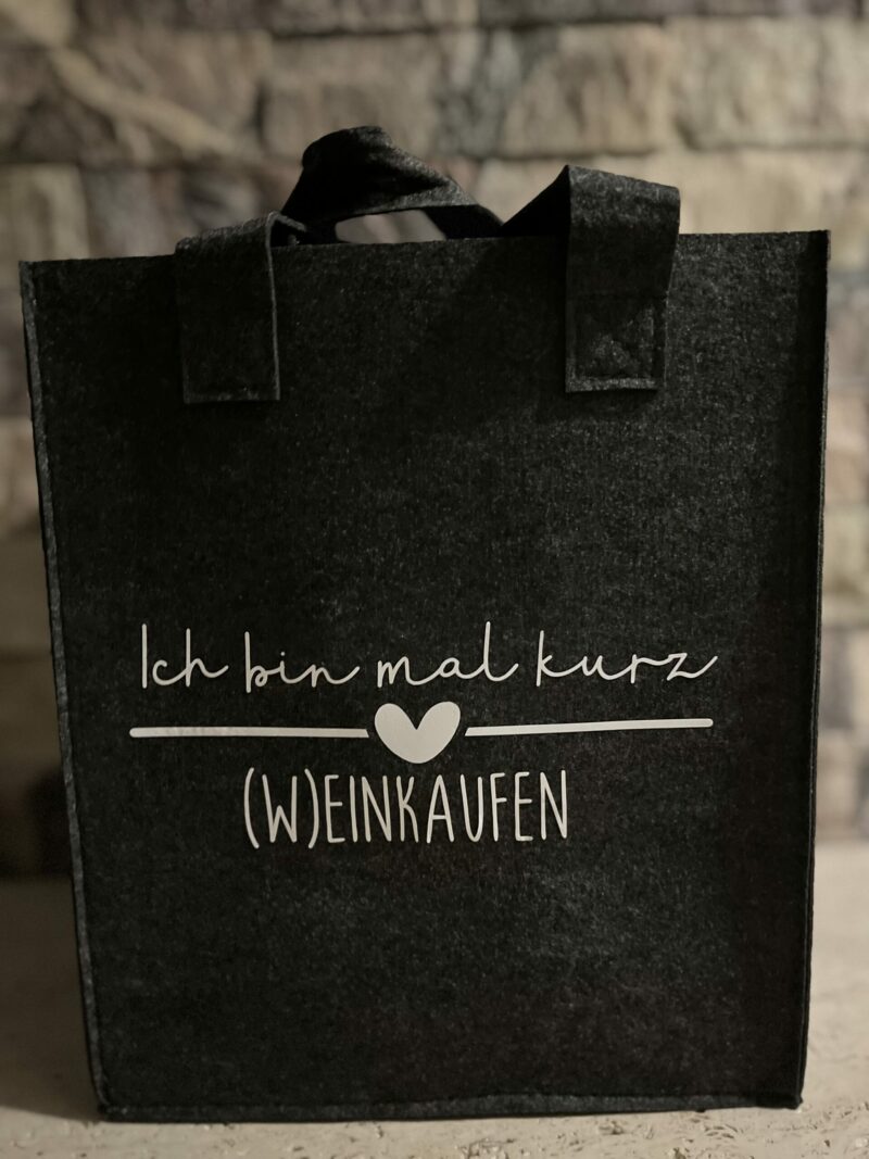 6er Filzweintragetasche anthrazit