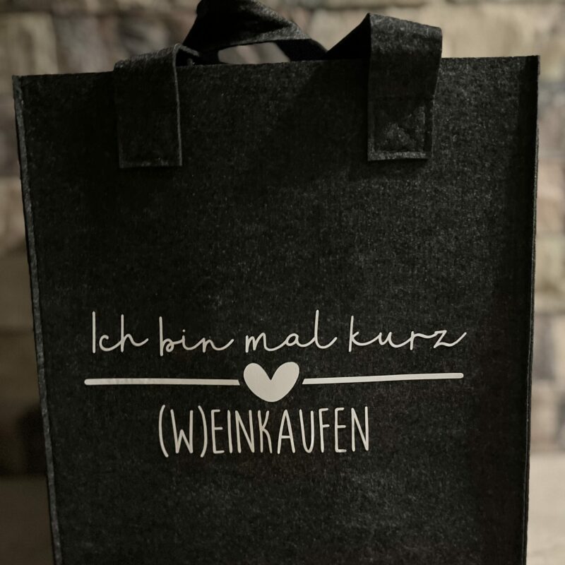 6er Filzweintragetasche anthrazit