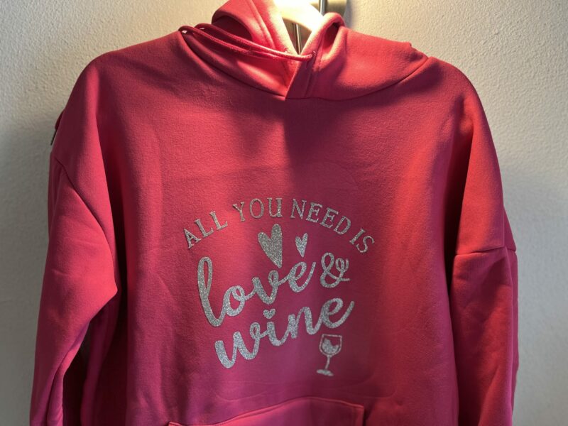 Hoodie " All you need is love & wine" – Bild 3